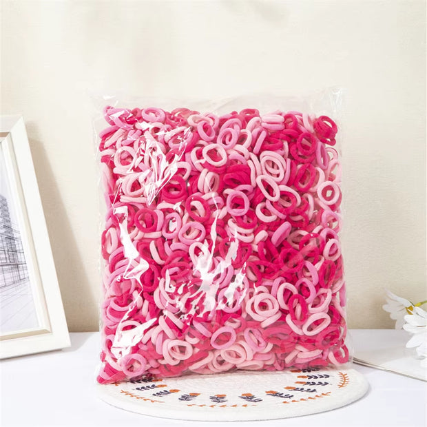100/300/500 Pcs Girls Colorful Elastic Hair Bands Ponytail Hold Hair Tie Rubber Bands Scrunchie Hair Accessories Bands for Girls