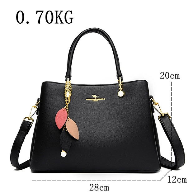 New High Quality Leather Women Tote Bag Large Capacity Shoulder Crossbody Bag Fashion Handbags Designer Ladies Messenger Bag