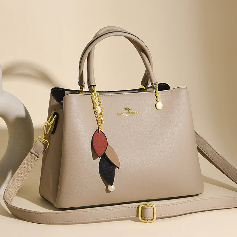 New High Quality Leather Women Tote Bag Large Capacity Shoulder Crossbody Bag Fashion Handbags Designer Ladies Messenger Bag