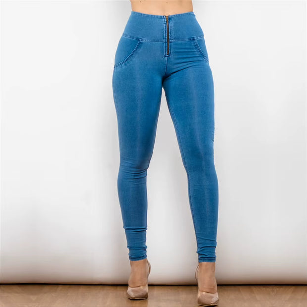 Shascullfites Melody Fit Jeans Full Length Push up Skinny Slim High Waist  Denim Jeans for Woman Summer