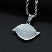 Fashion Stainless Steel Rope Chain Necklace Silver Plated CZ Evil Eye Pendant Necklace for Women Men Girl Female Accessories