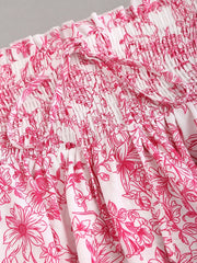 Flirla Women'S High Waist Wrap Floral Skirt