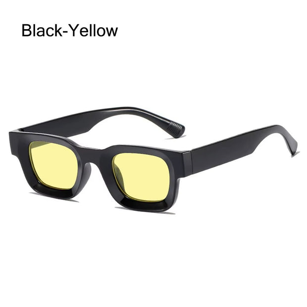 Men Vintage Rectangle Frame Sunglasses Fashion Retro Sun Glasses Luxury Brand Design UV400 Shades Eyewear Women Goggles