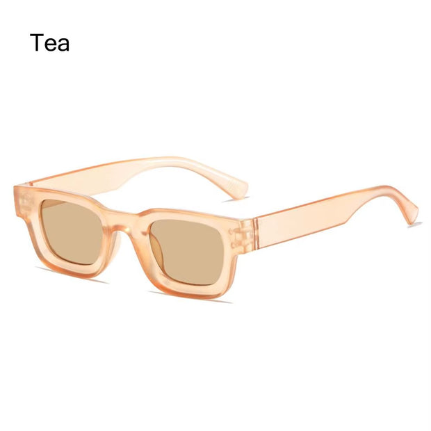 Men Vintage Rectangle Frame Sunglasses Fashion Retro Sun Glasses Luxury Brand Design UV400 Shades Eyewear Women Goggles