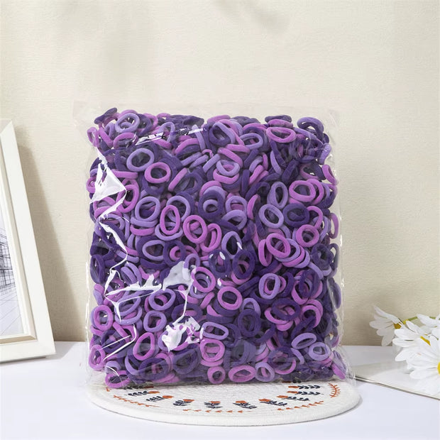 100/300/500 Pcs Girls Colorful Elastic Hair Bands Ponytail Hold Hair Tie Rubber Bands Scrunchie Hair Accessories Bands for Girls